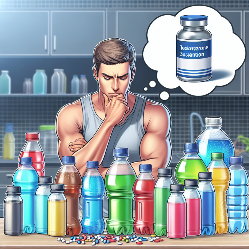 ¿Se puede mezclar Suspensión acuosa de testosterona con bebidas deportivas?