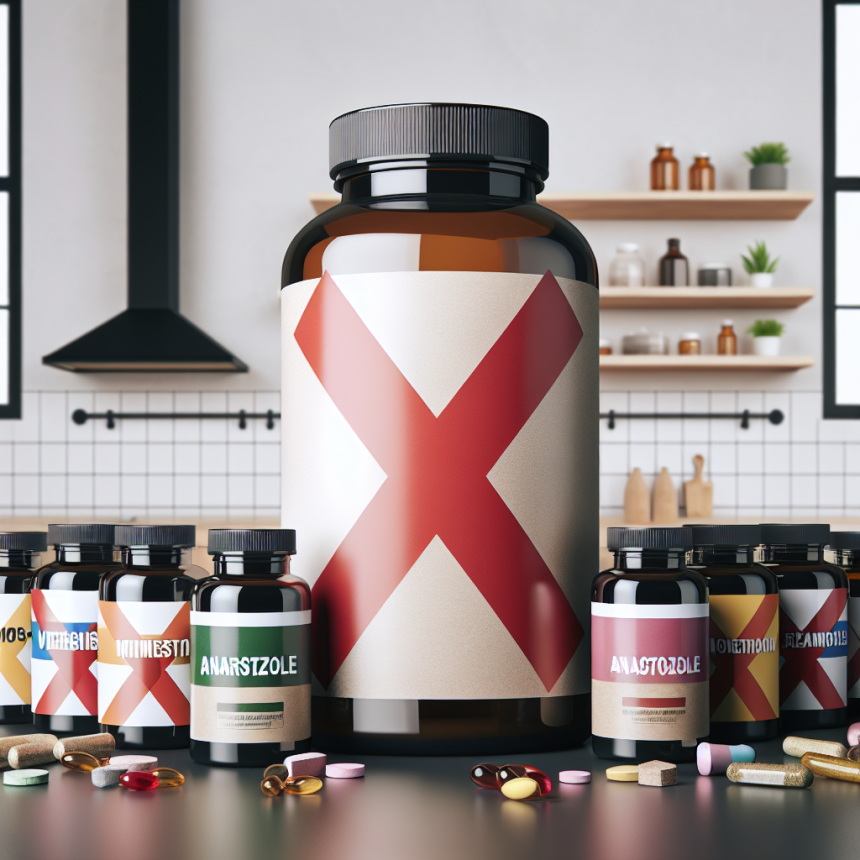 Qué tipo de suplementos no combinan bien con Anastrozol